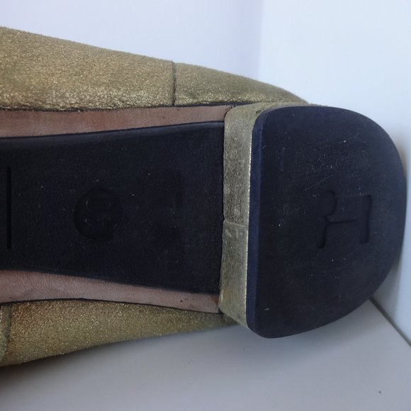 Repetto metallic gold laced Oxford flats - Picture 4 of 9